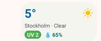 Small Weather widget preview